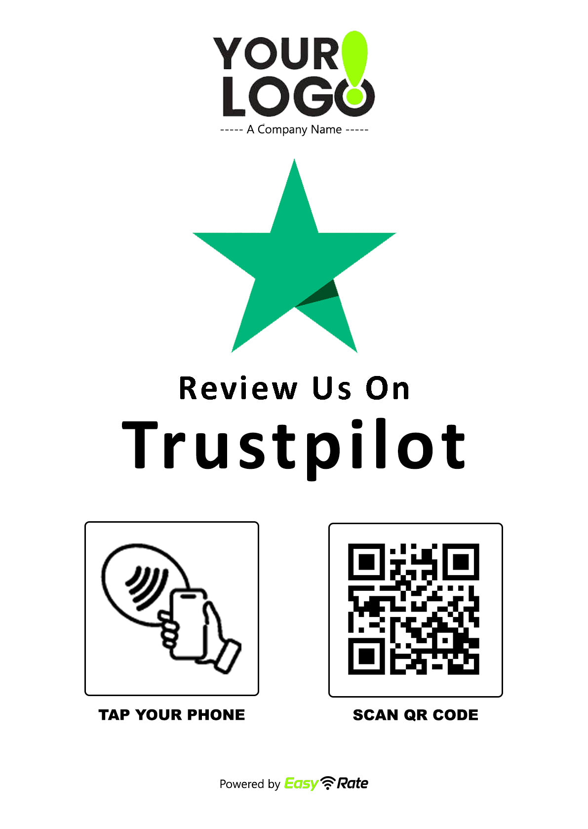 QR and NFC Trustpilot Review Pro Pedestal Stand
