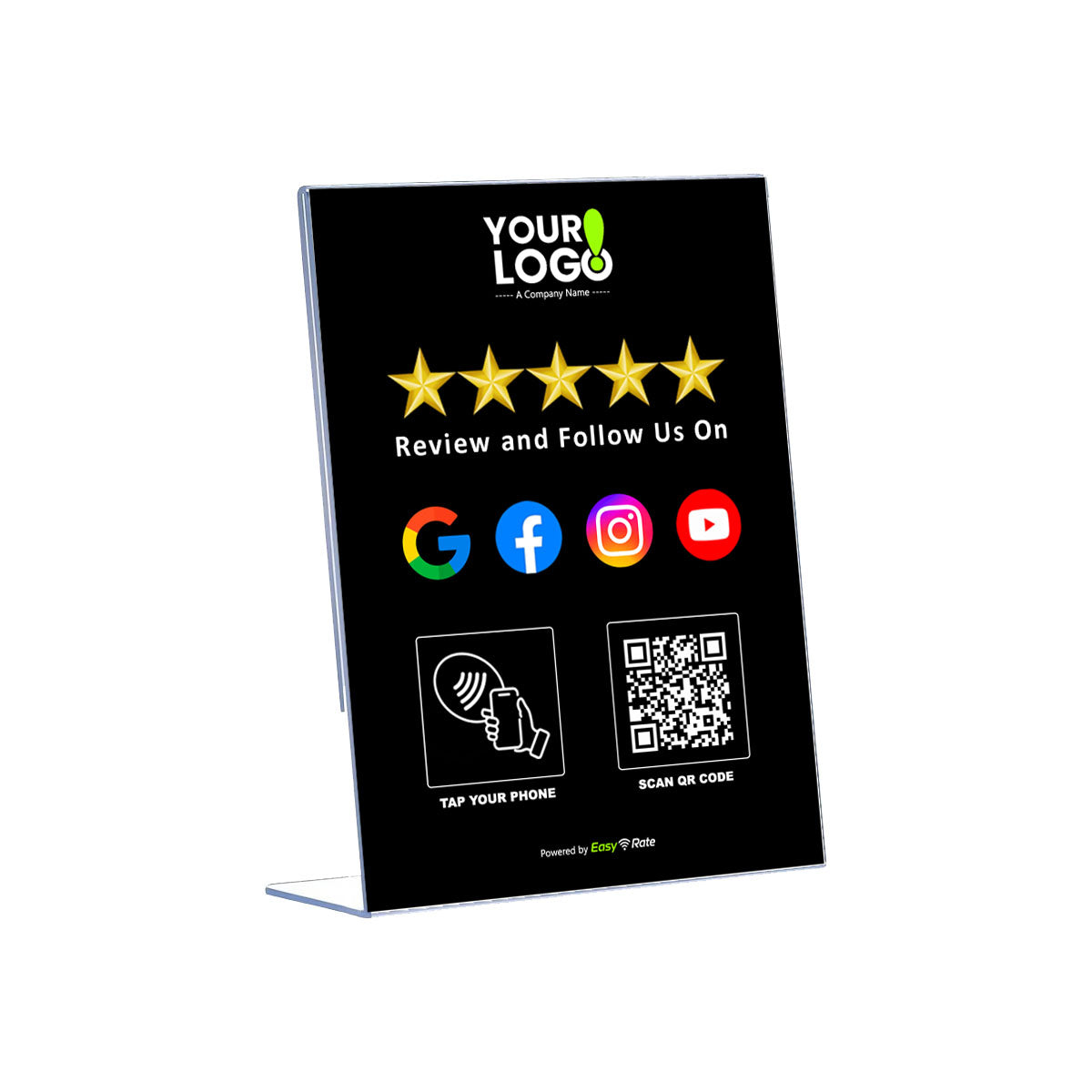 QR and NFC Multi Link Classic Slant L-Stand