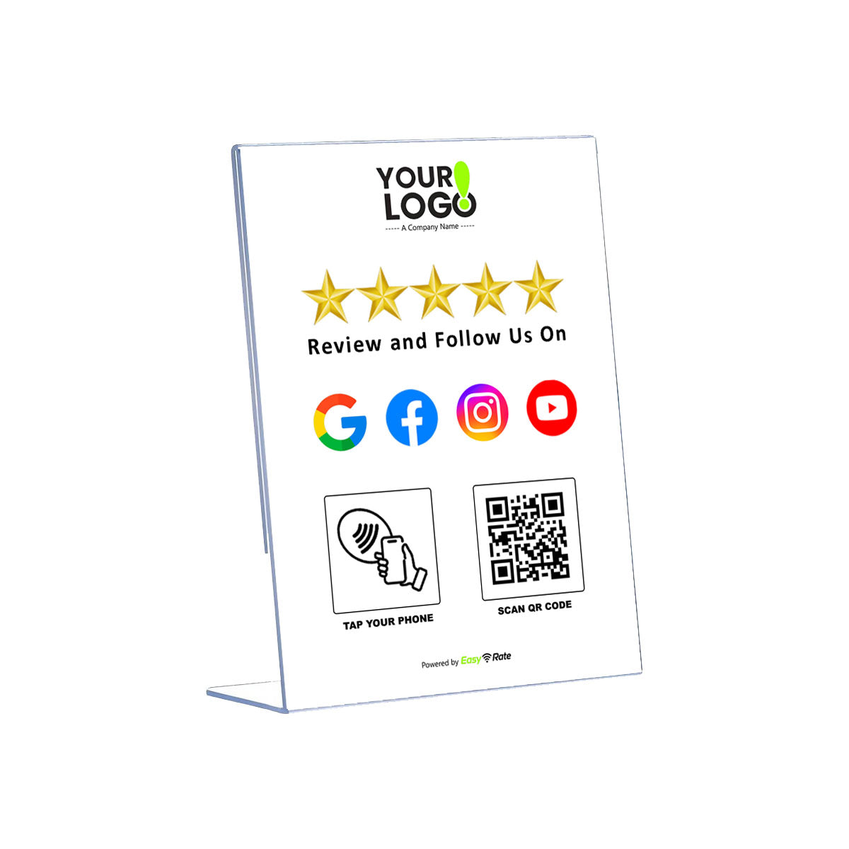 QR and NFC Multi Link Classic Slant L-Stand