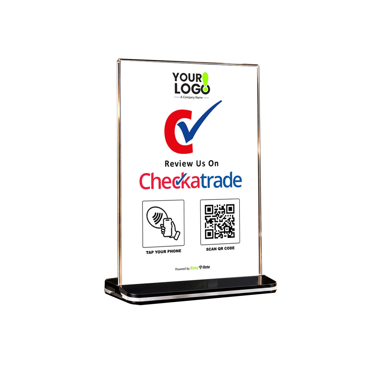 QR and NFC Checkatrade Review Pro Pedestal Stand