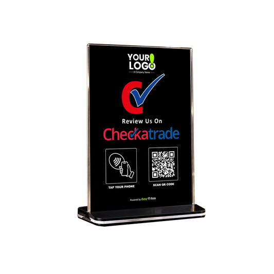 QR and NFC Checkatrade Review Pro Pedestal Stand
