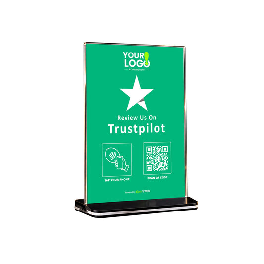 QR and NFC Trustpilot Review Pro Pedestal Stand