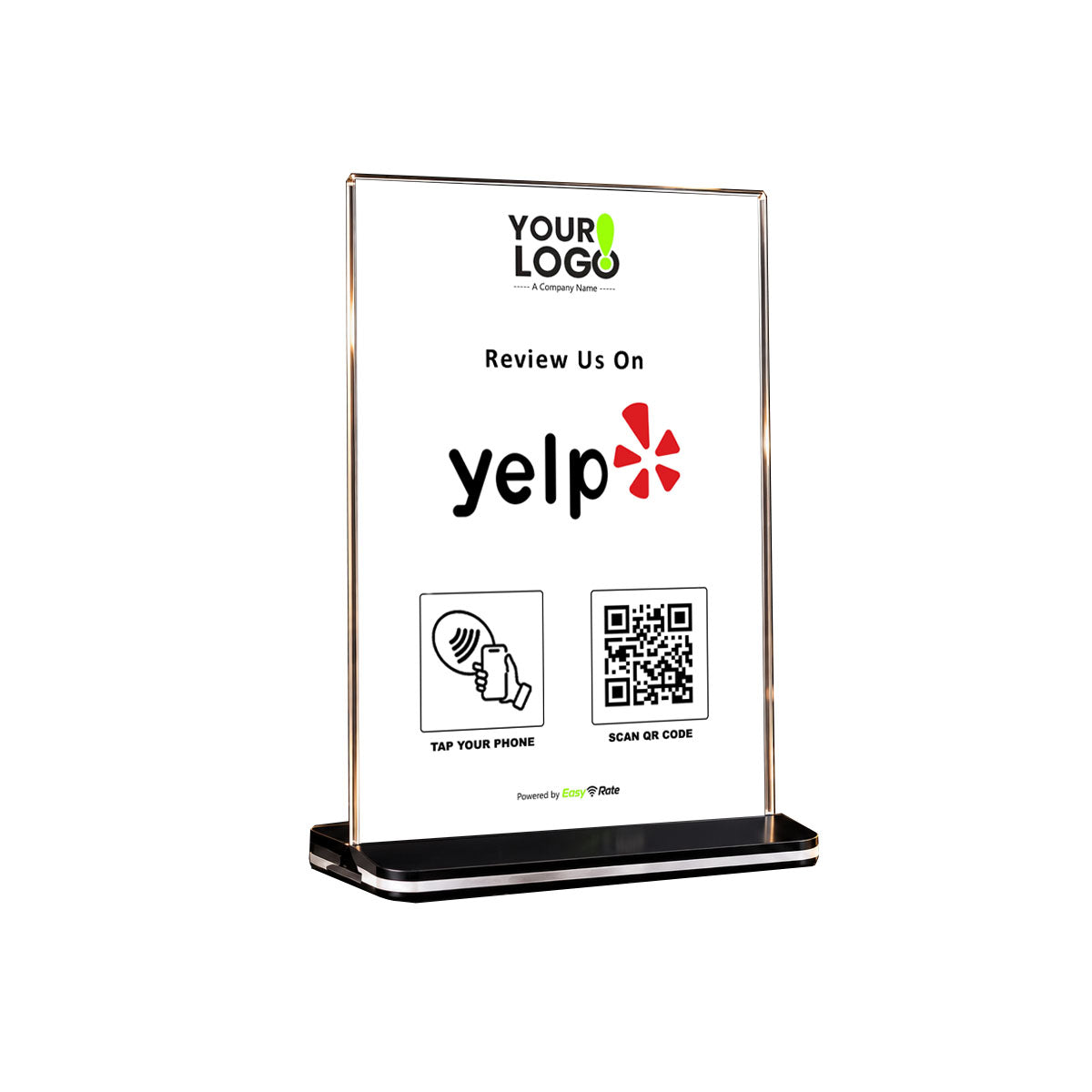 QR and NFC Yelp Review Pro Pedestal Stand