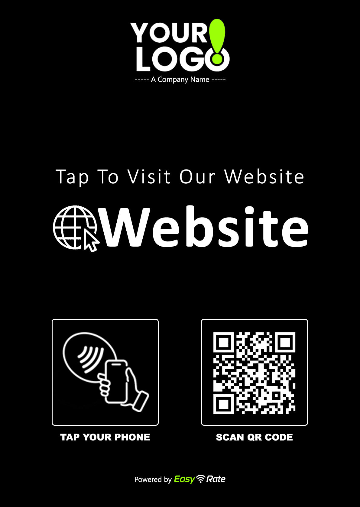 QR and NFC Website Direct Link Pro Pedestal Stand