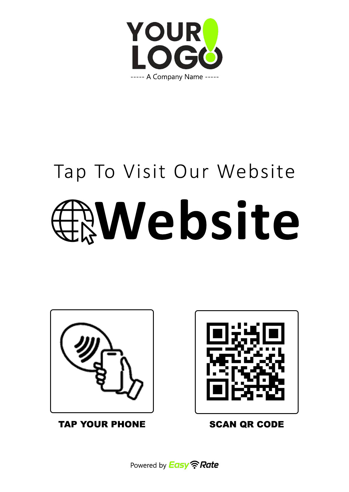 QR and NFC Website Direct Link Pro Pedestal Stand