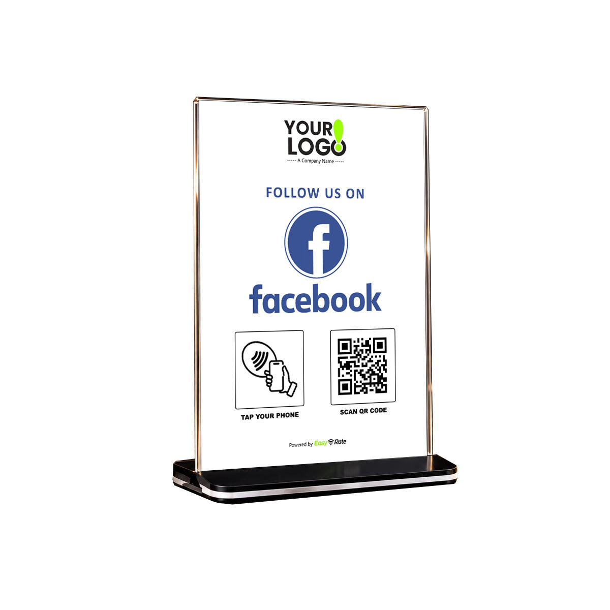 QR and NFC Facebook Like Pro Pedestal Stand