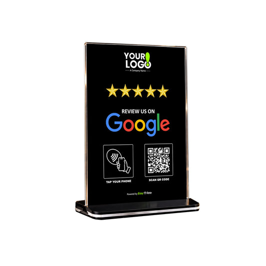 QR and NFC Google Review Pro Pedestal Stand