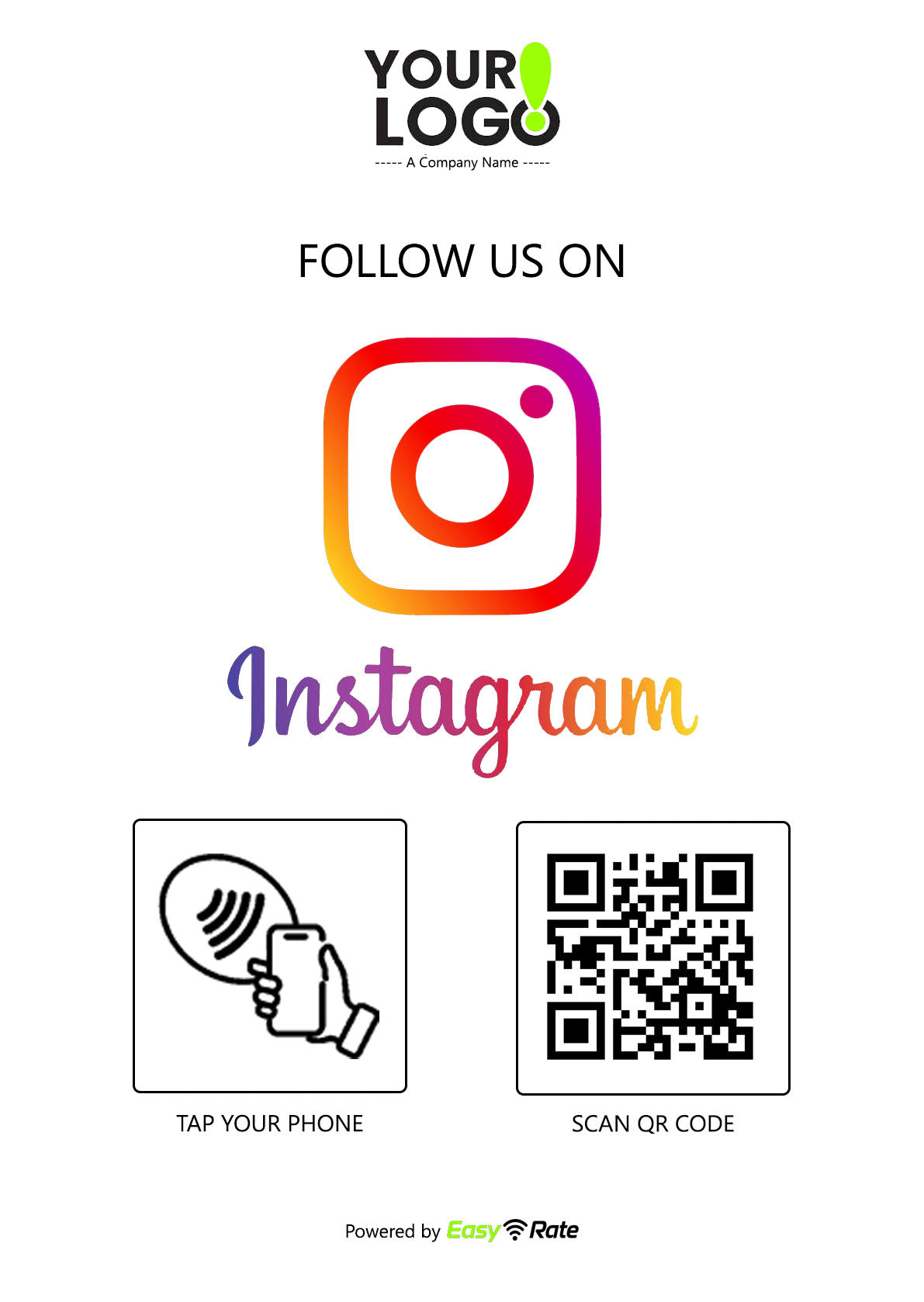 QR and NFC Instagram Follow Pro Pedestal Stand
