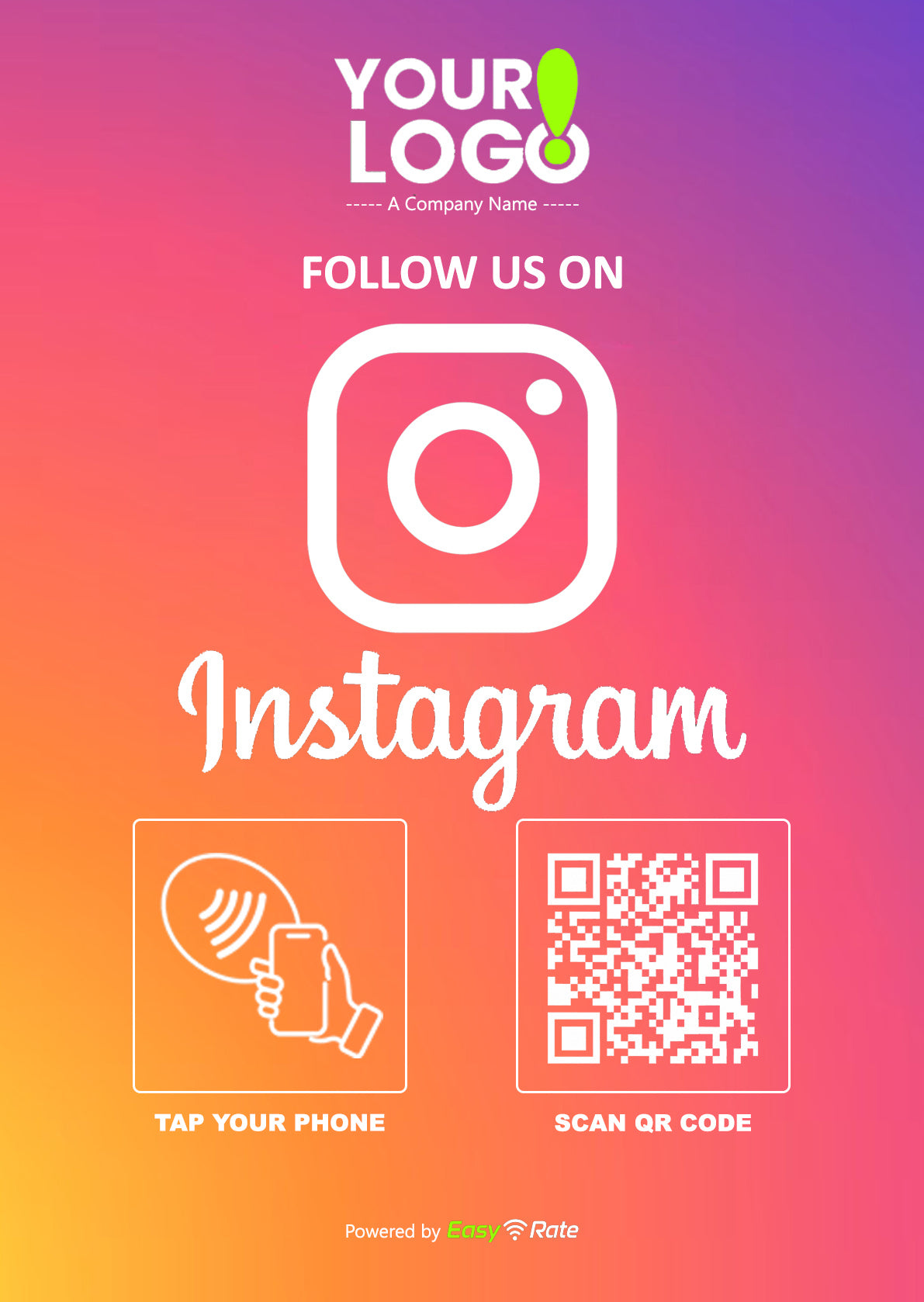 QR and NFC Instagram Follow Pro Pedestal Stand