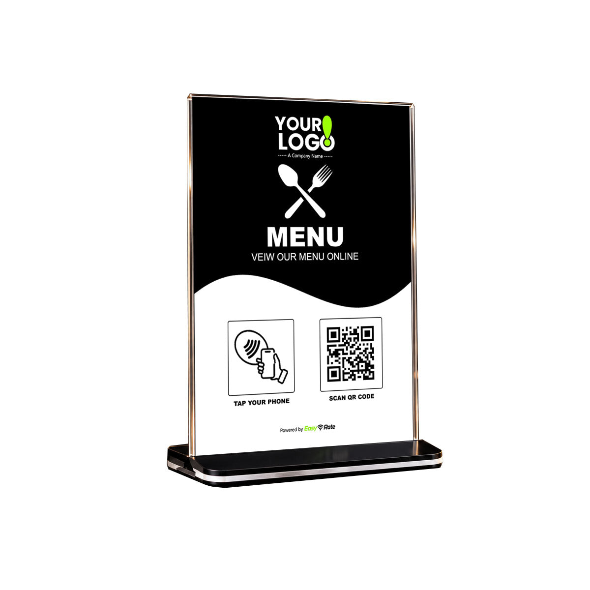QR and NFC Restaurant Menu Link Pro Pedestal Stand