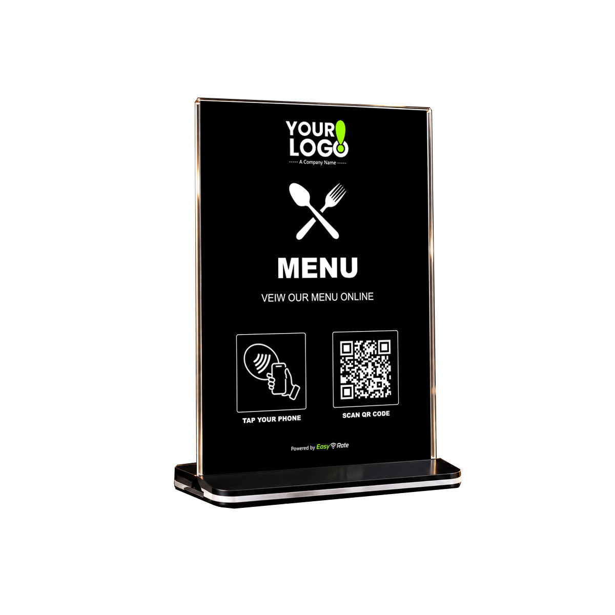 QR and NFC Restaurant Menu Link Pro Pedestal Stand
